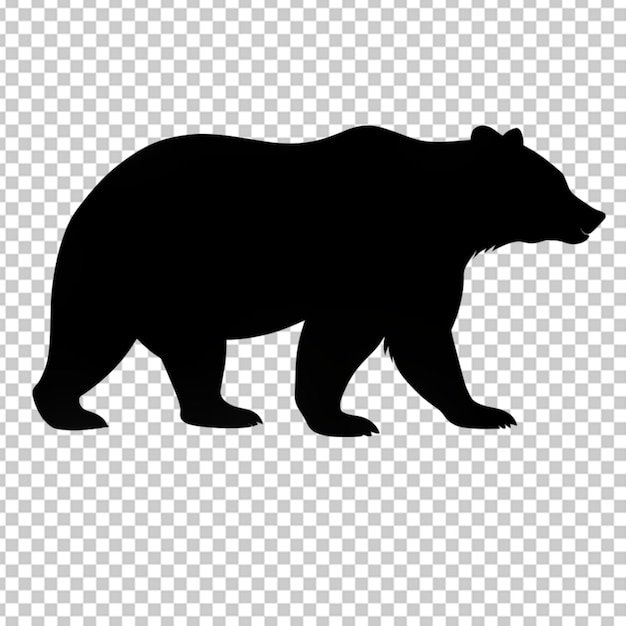 PSD silhouette orso su bg trasparente