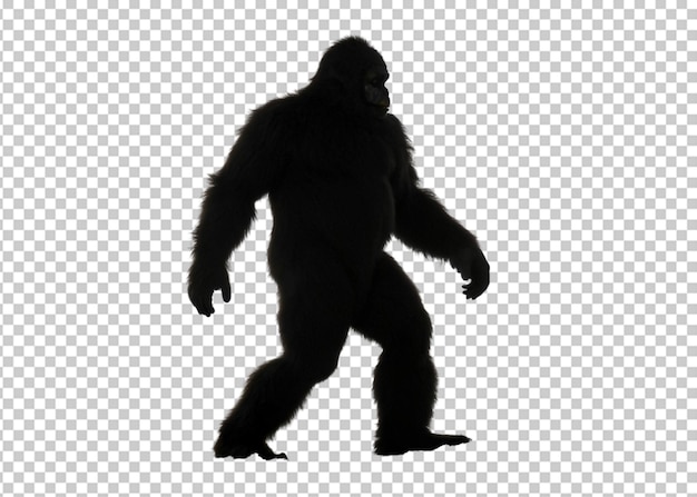 PSD a silhouette of a bigfoot