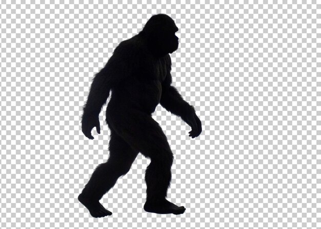 PSD a silhouette of a bigfoot