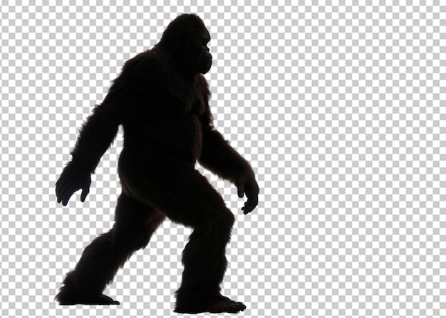 PSD a silhouette of a bigfoot
