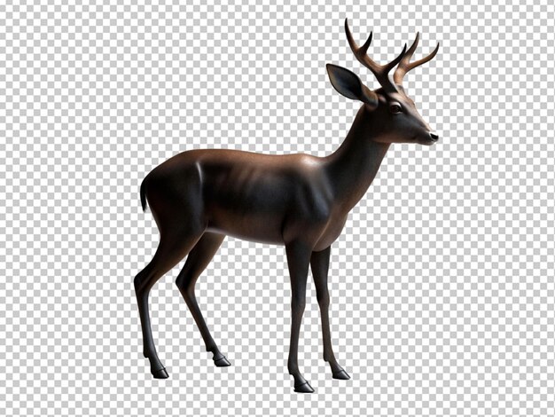 PSD silhouette of a deer