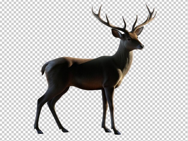 PSD silhouette of a deer