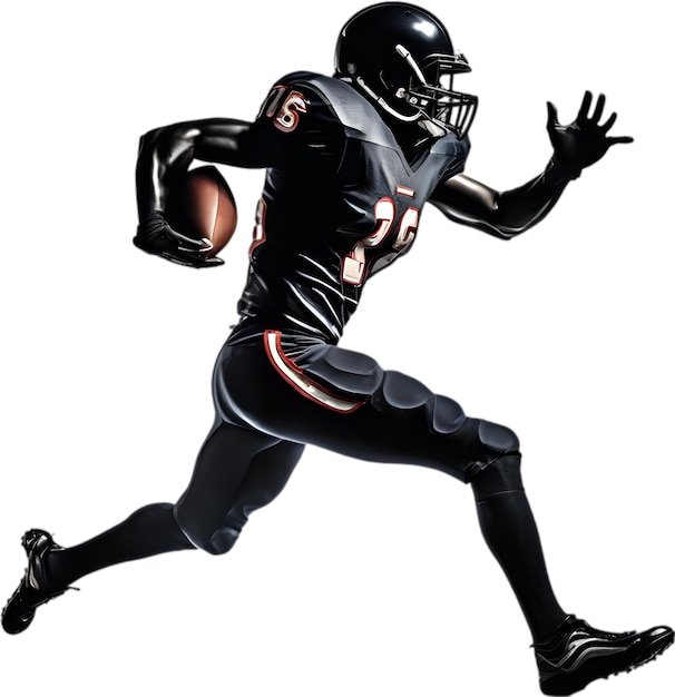 Silhouette icon of an american football player