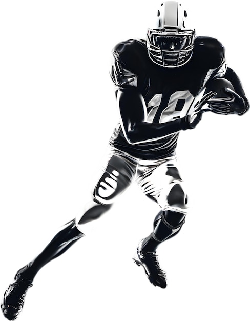 Silhouette icon of an american football player