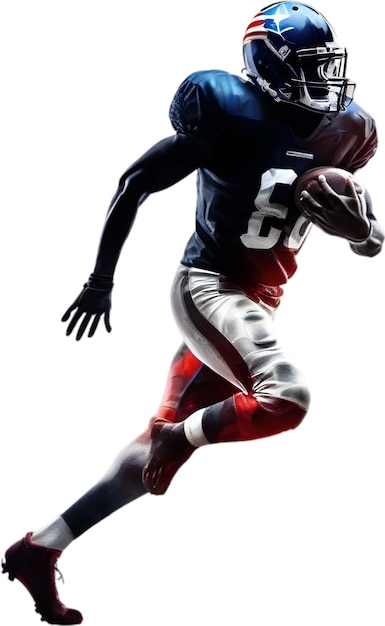 PSD silhouette icon of an american football player