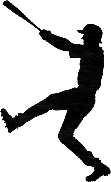 PSD silhouette icon of a baseball player