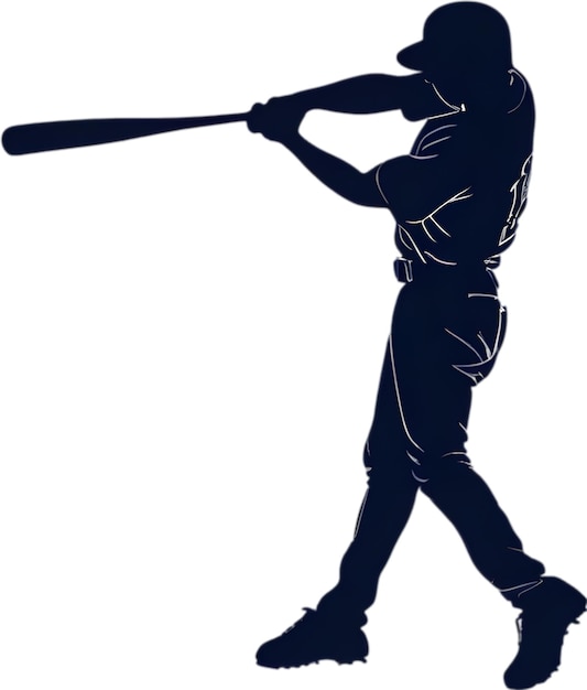 PSD silhouette icon of a baseball player