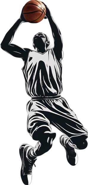 PSD silhouette icon of a basketball player