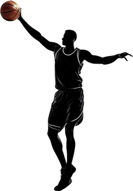 PSD l'icona della silhouette di un giocatore di basket