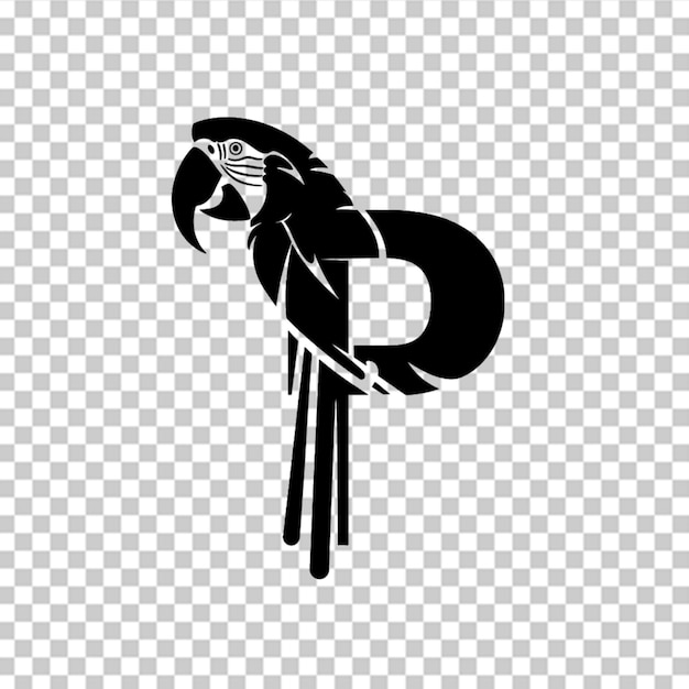 PSD silhouette style bird logo