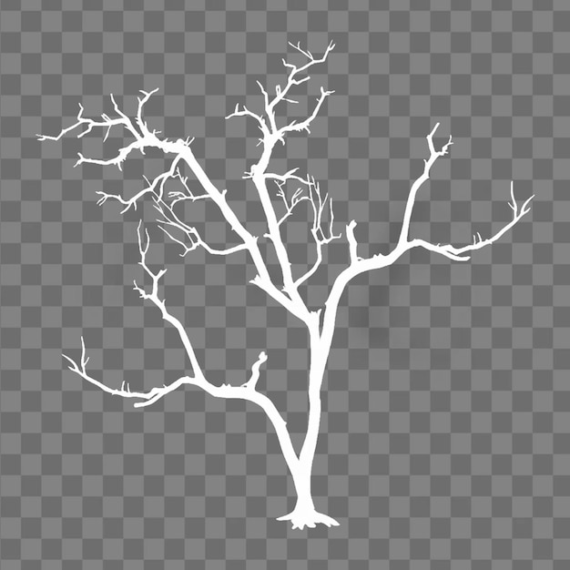 The silhouette of a tree png