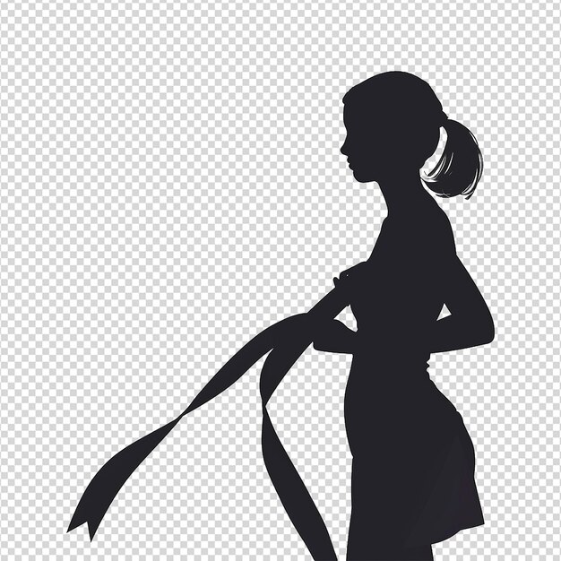 PSD silhouette women isolated on transparent background