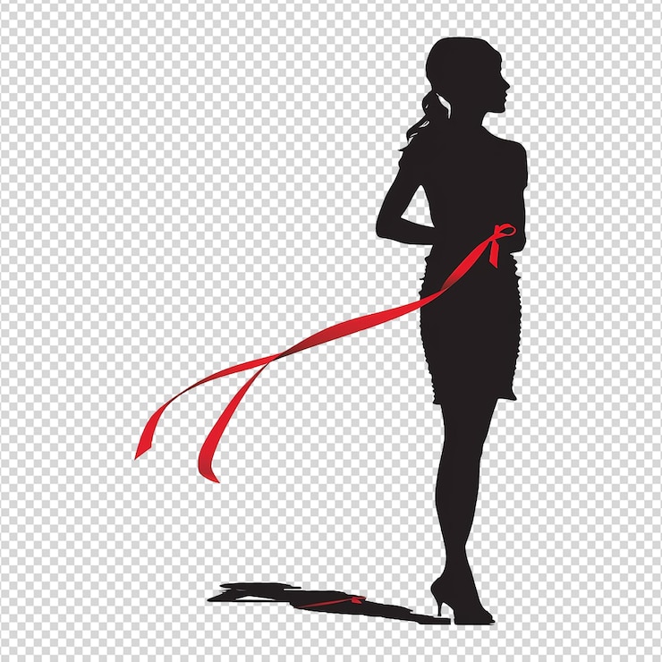 PSD silhouette women isolated on transparent background