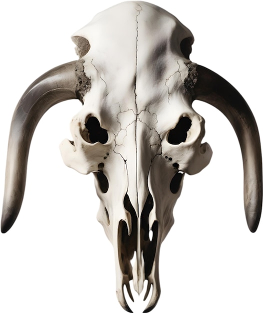 PSD silhouetted buffalo skull clipart