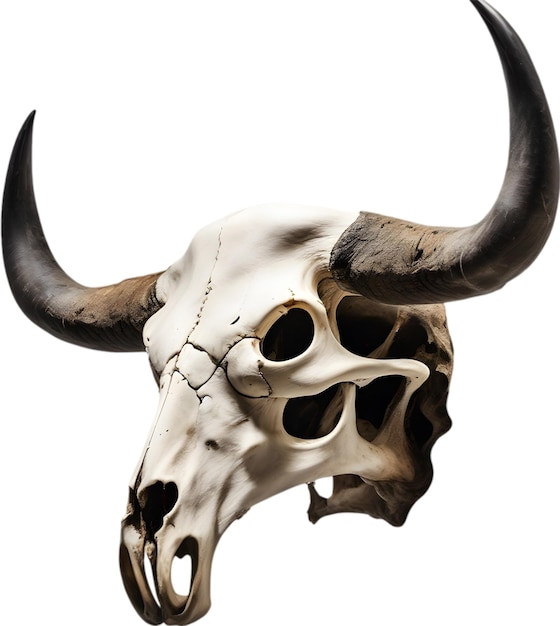 PSD silhouetted buffalo skull clipart