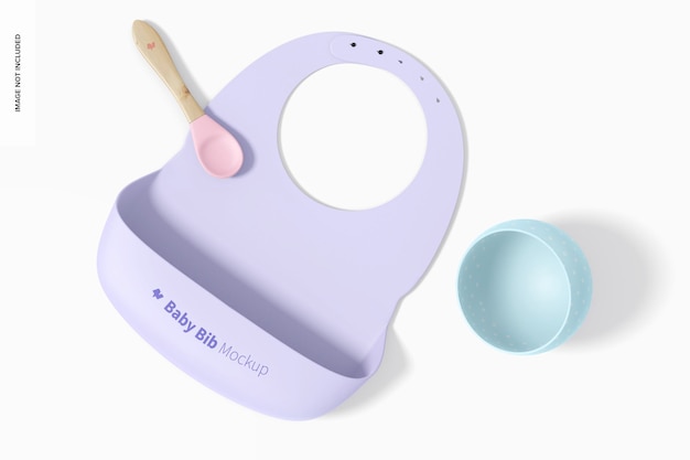 silicone baby bib mockup