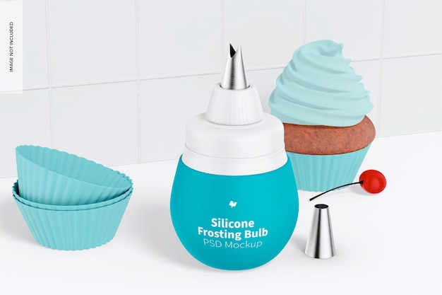 PSD silicone frosting bulb mockup