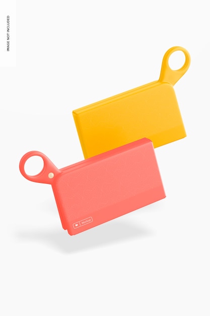 silicone mask case mockup, floating