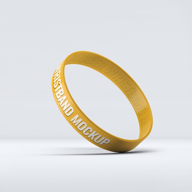 PSD silicone wristband mockup