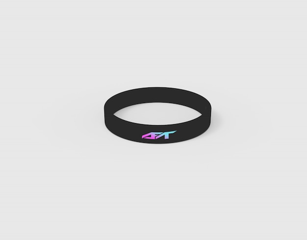 PSD silicone wristband mockup