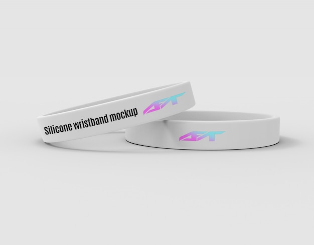 Silicone wristband mockup