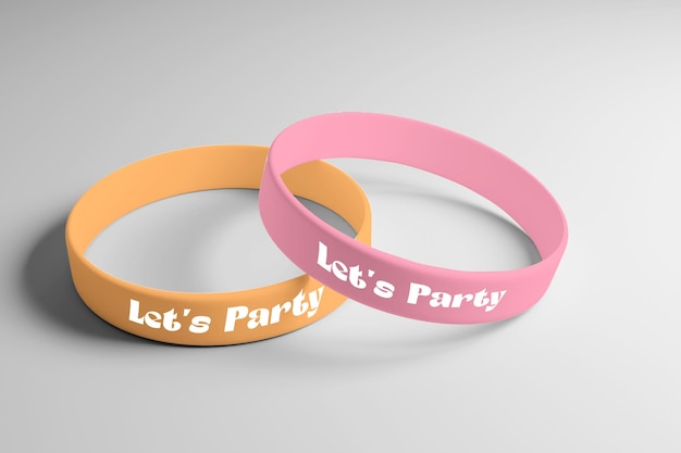 PSD silicone wristband mockup