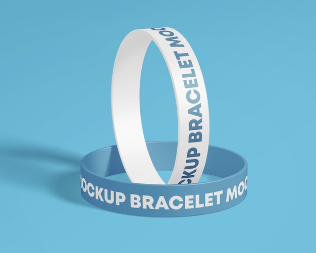 Silicone wristbands mockup