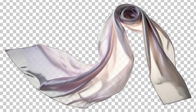 PSD silk scarf isolated on transparent background