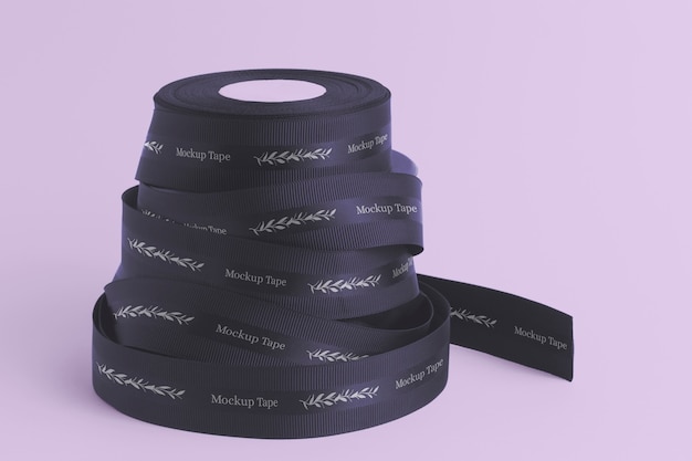 PSD silk tape design mockup