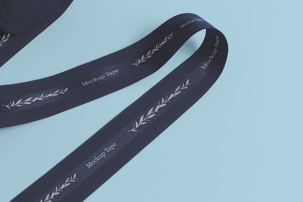 PSD silk tape design mockup