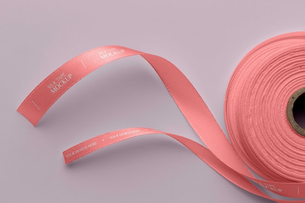 PSD silk tape design mockup