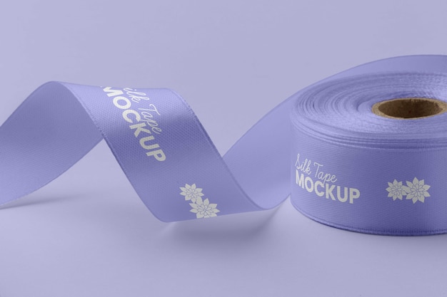 PSD silk tape design mockup