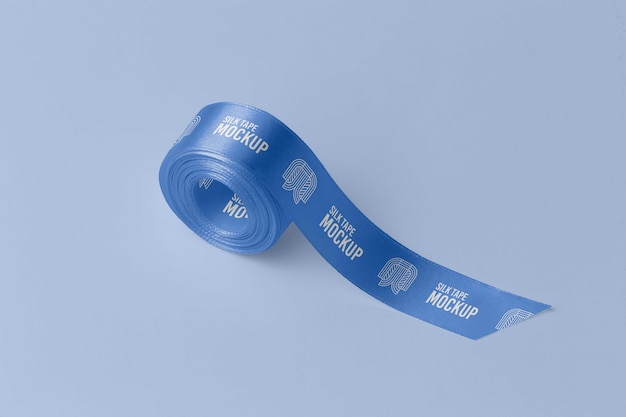 PSD silk tape design mockup