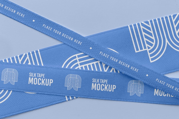 PSD silk tape design mockup