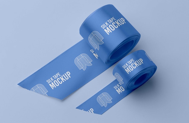 PSD silk tape design mockup