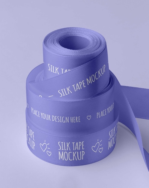 silk tape design mockup