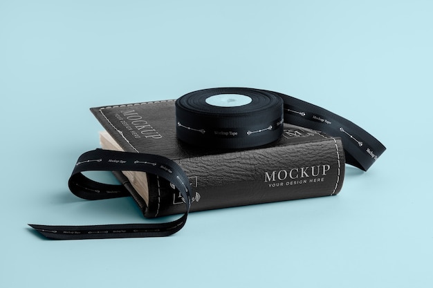 PSD silk tape mockup in real context