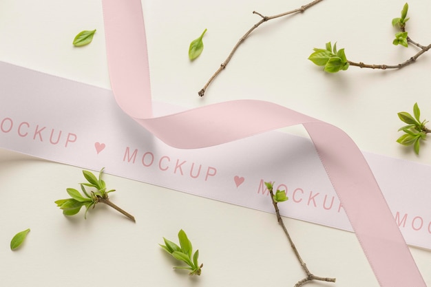 PSD silk tape real context mockup