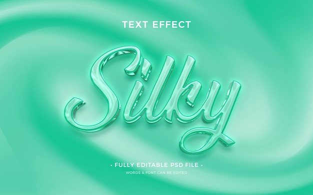 PSD silk text effect