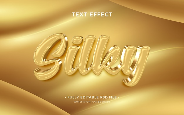 PSD silk text effect