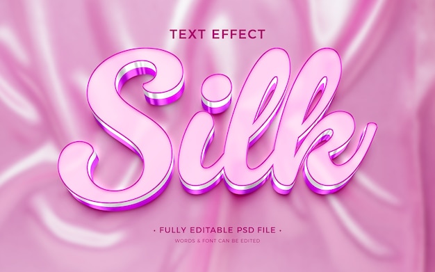 PSD silk  text effect