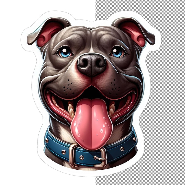 PSD silly pooch tongueout dog's antics sticker (愚かな犬の舌を抜く犬の古董品のステッカー)