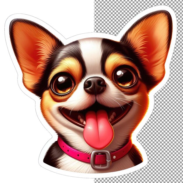 PSD silly pooch tongueout dog's antics sticker