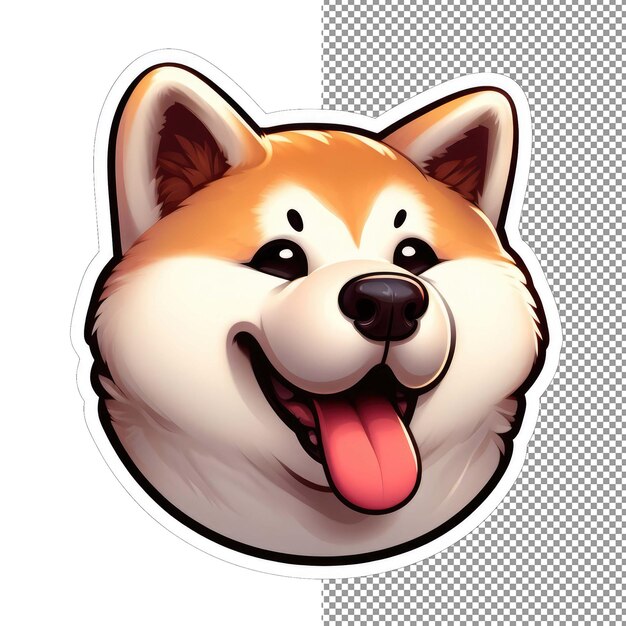 PSD silly pooch tongueout sticker dla psów