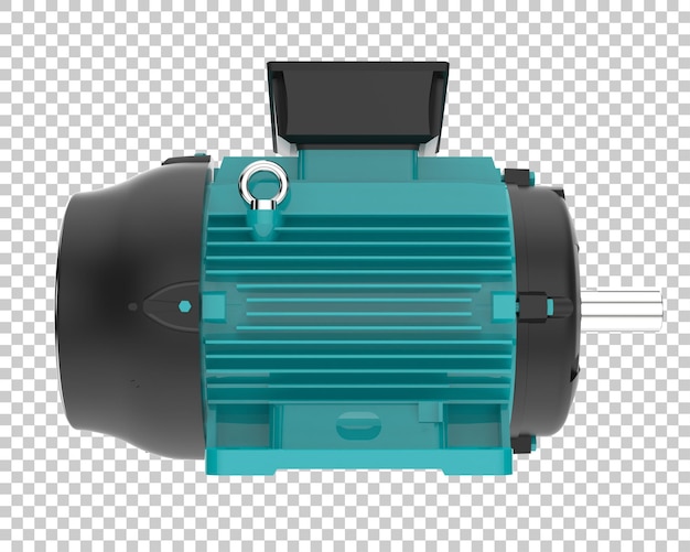 PSD silnik elektryczny na przezroczystym tle ilustracja renderowania 3d