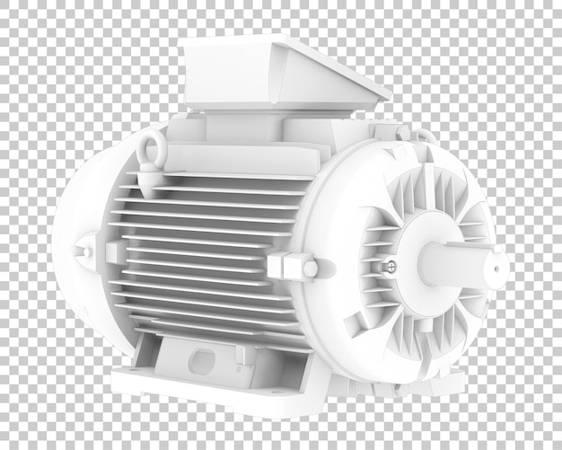 Silnik elektryczny na przezroczystym tle ilustracja renderowania 3d