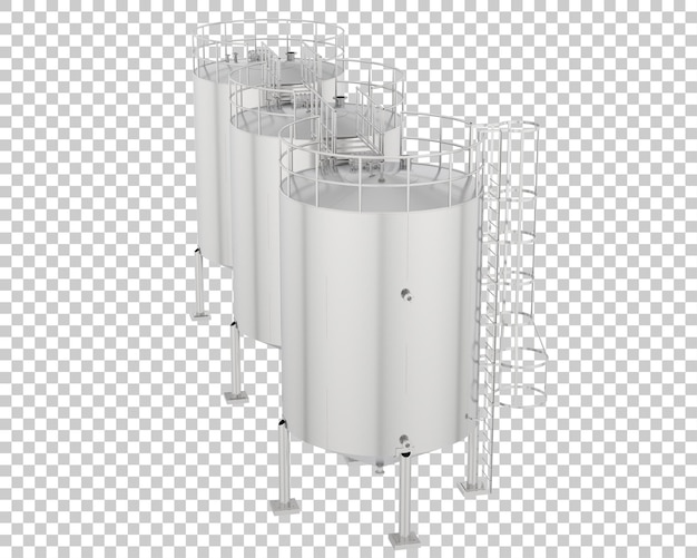 PSD silo isolated on transparent background 3d rendering illustration