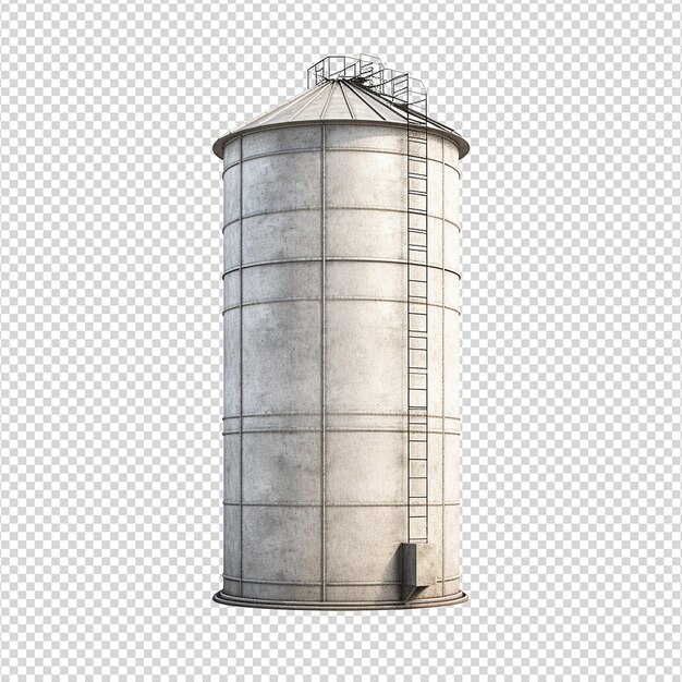 PSD silo isolated on transparent background