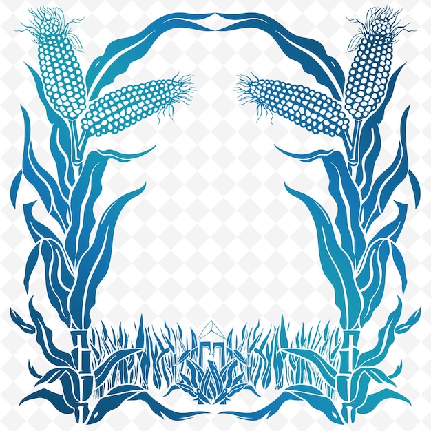 PSD silo outline with grain chute frame and ear of corn symbol ilustracja ramek dekoracji kolekcji
