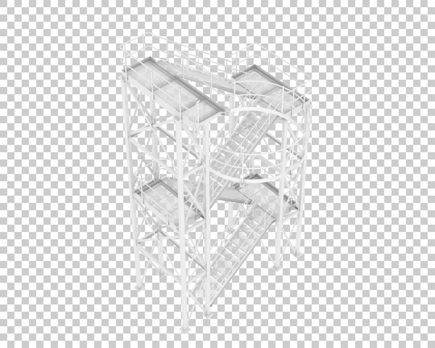 Silo trap geïsoleerd op transparante achtergrond 3d rendering illustratie